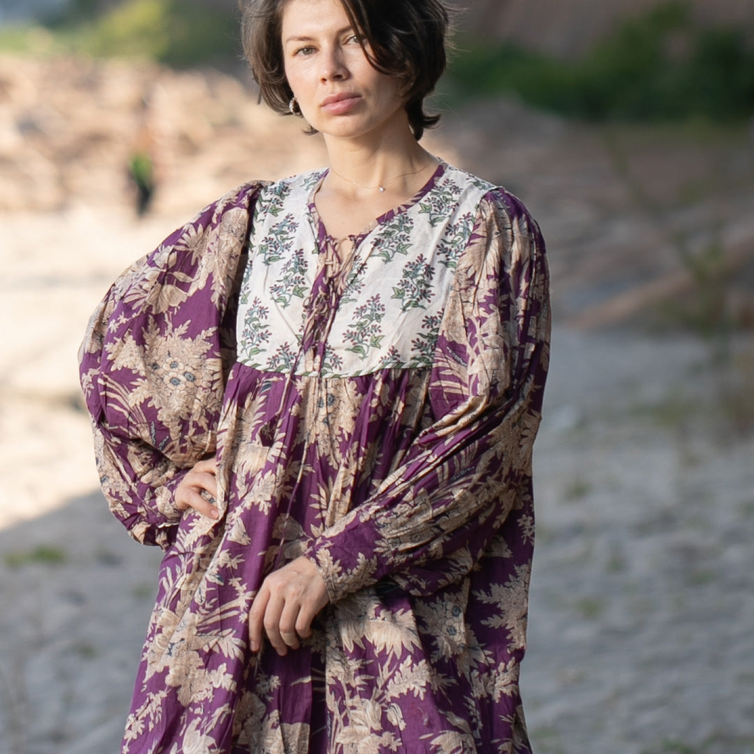 Aria Midi Dress - Purple