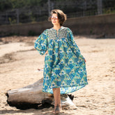 Block Print Dress (Blue)