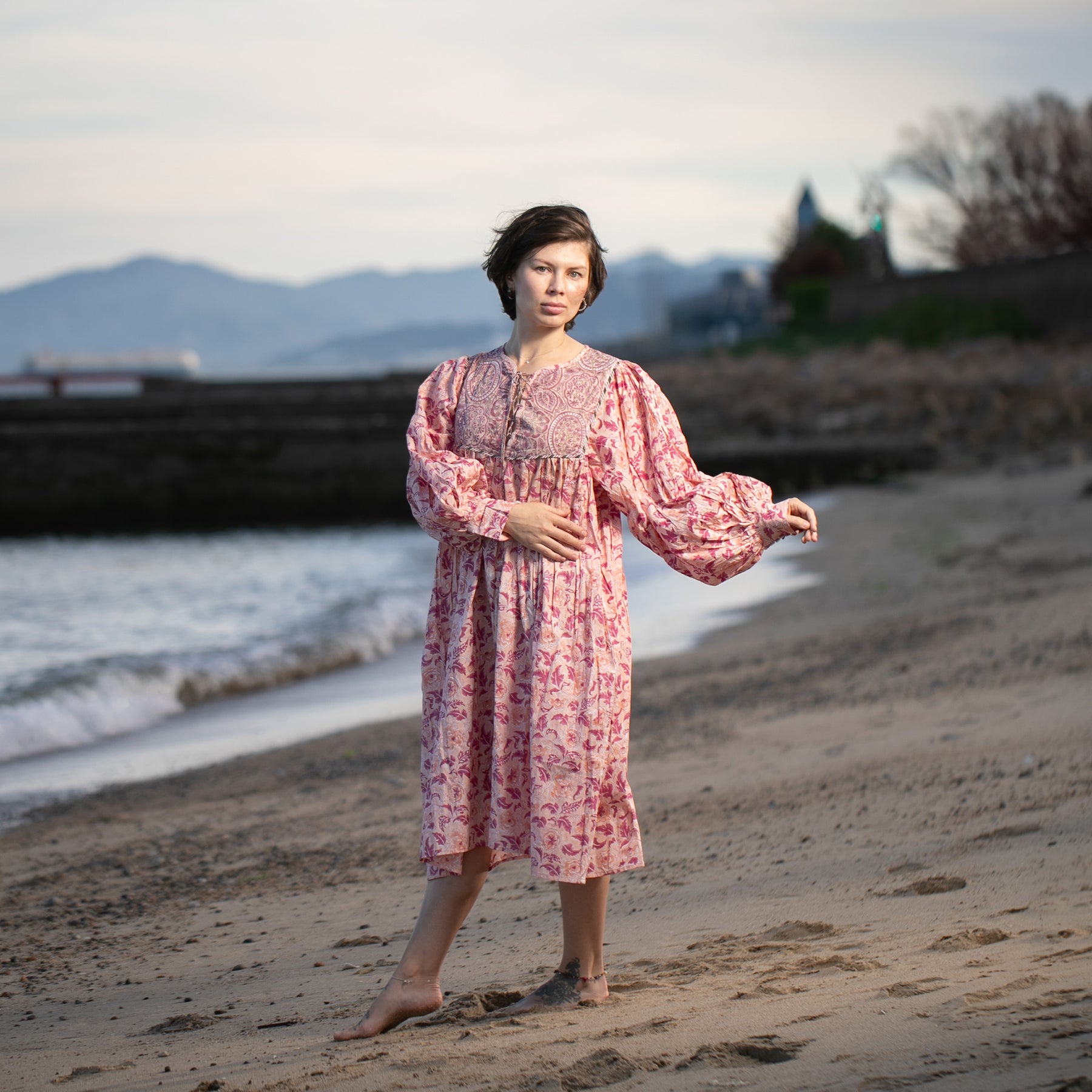 Aria Midi Dress - Pink