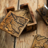 Square wooden coasters (set of 6)