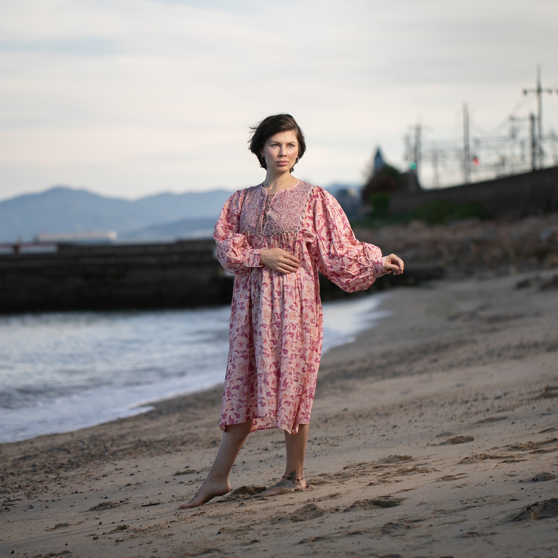 Aria Midi Dress - Pink
