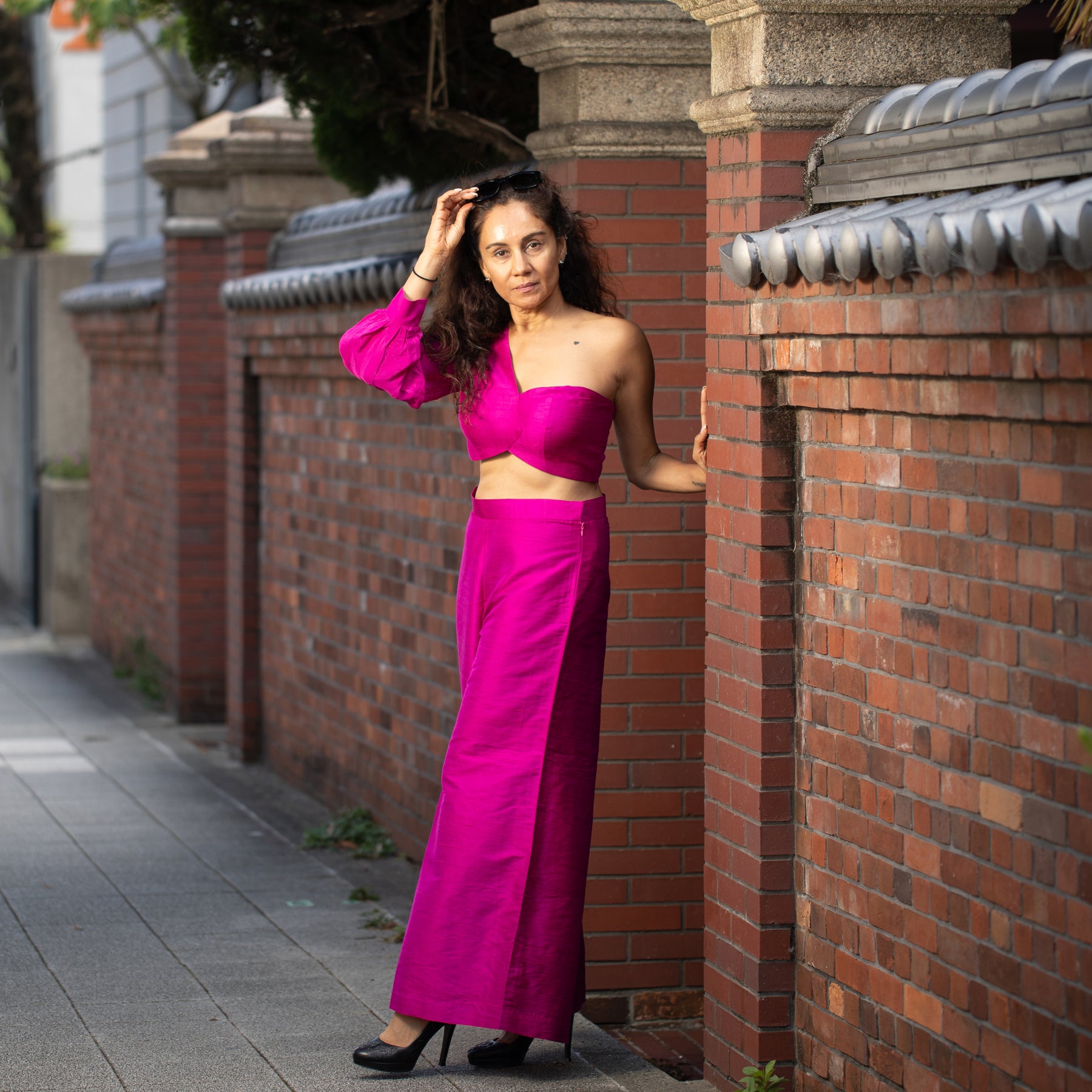 Meera Silk Coord set - Pink
