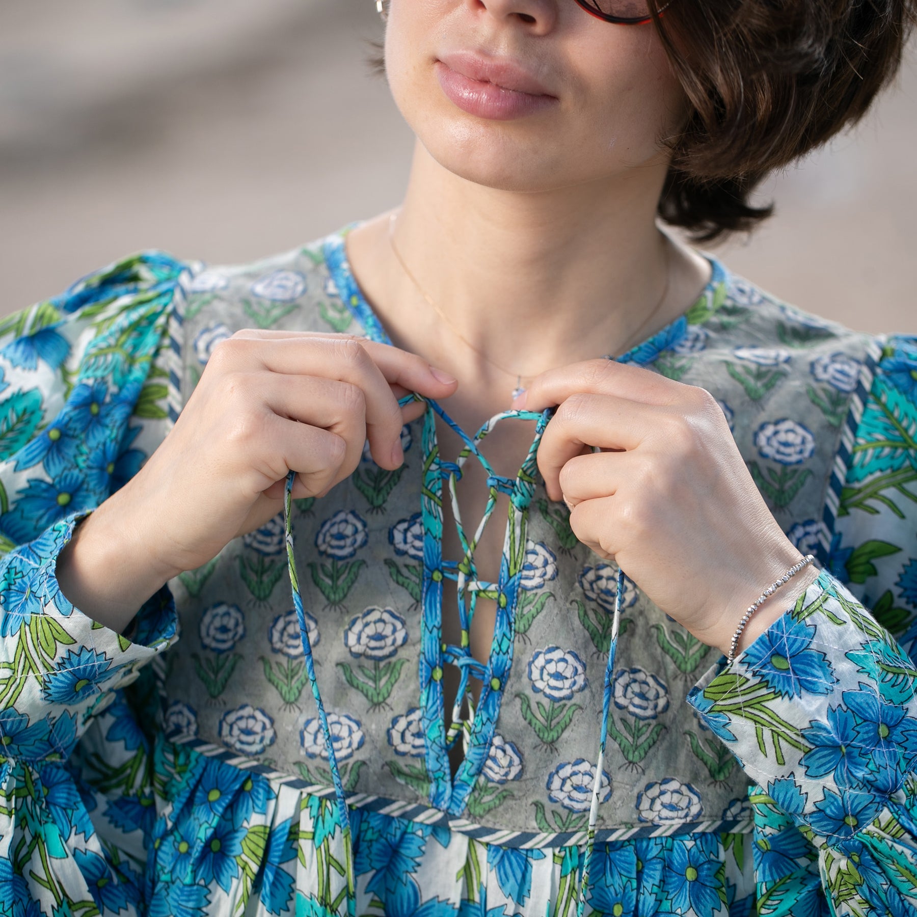 Aria Midi Dress - Blue
