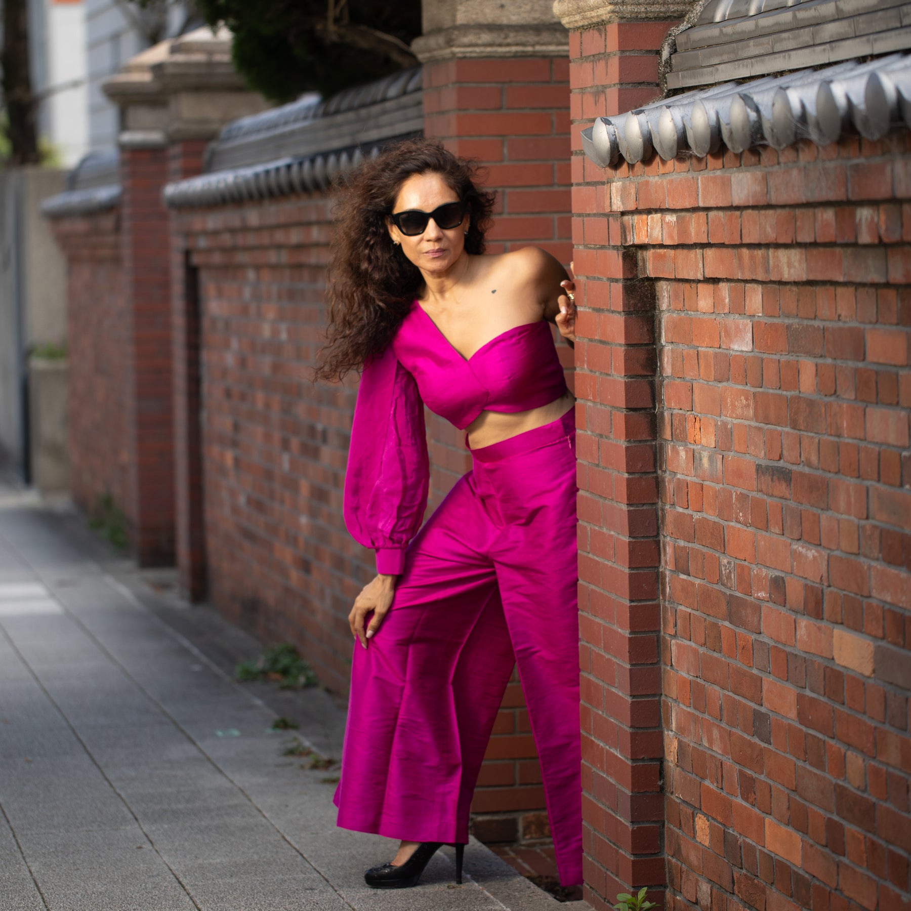 Meera Silk Coord set - Pink