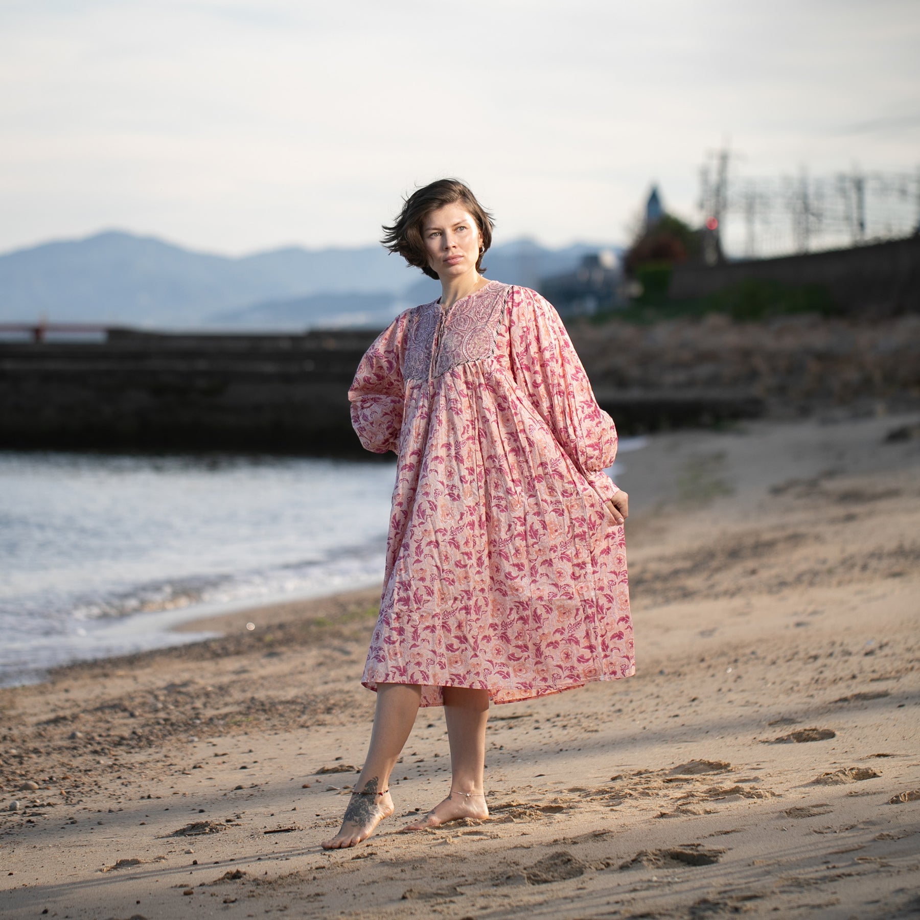 Aria Midi Dress - Pink