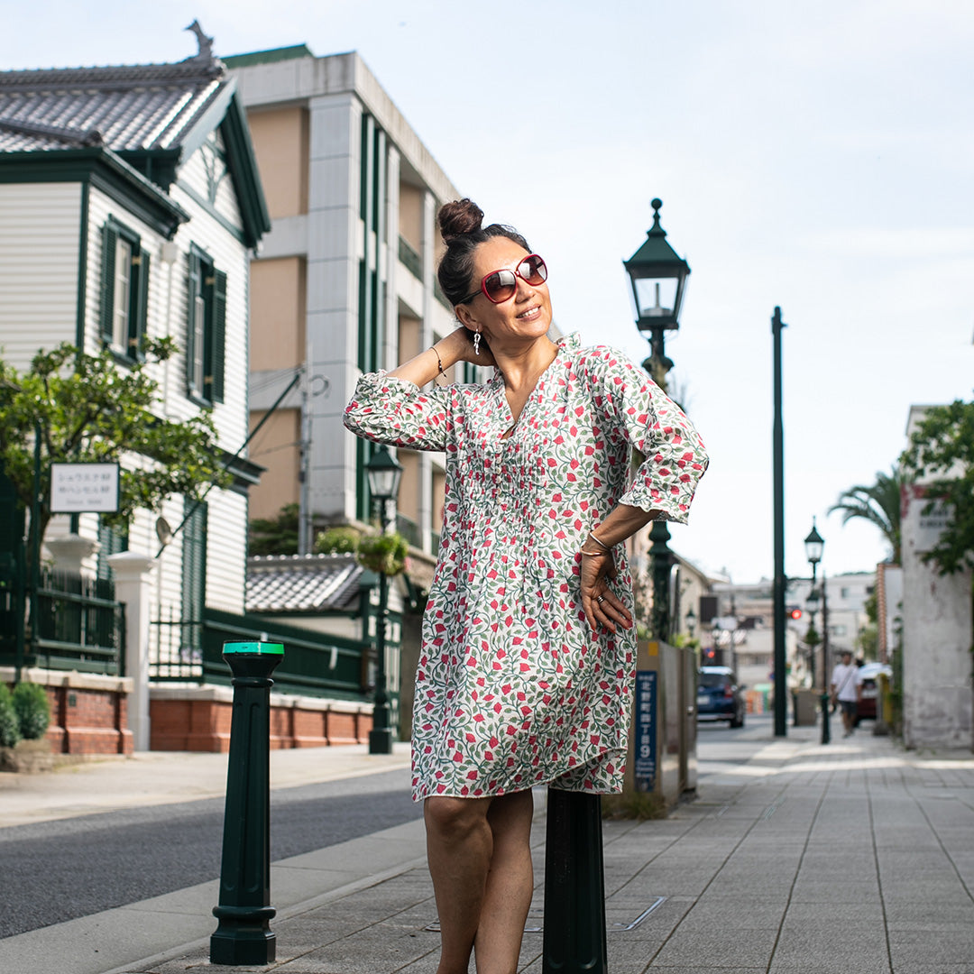 Bahaar Tunic Dress - Red