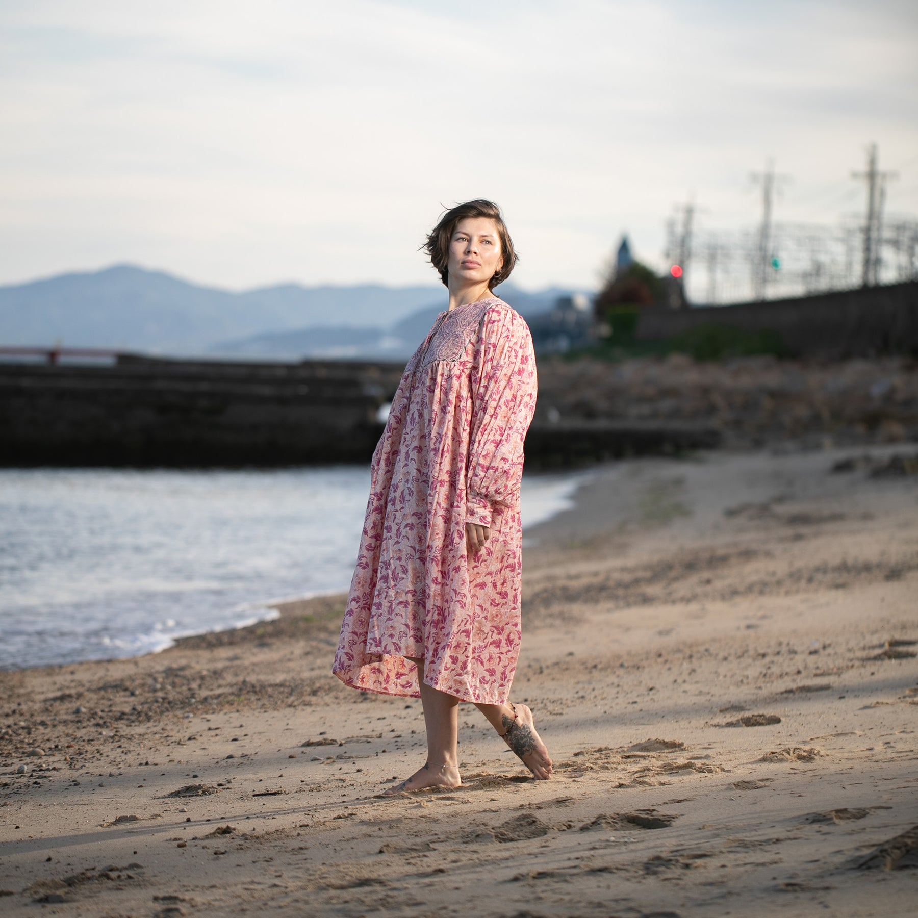 Aria Midi Dress - Pink