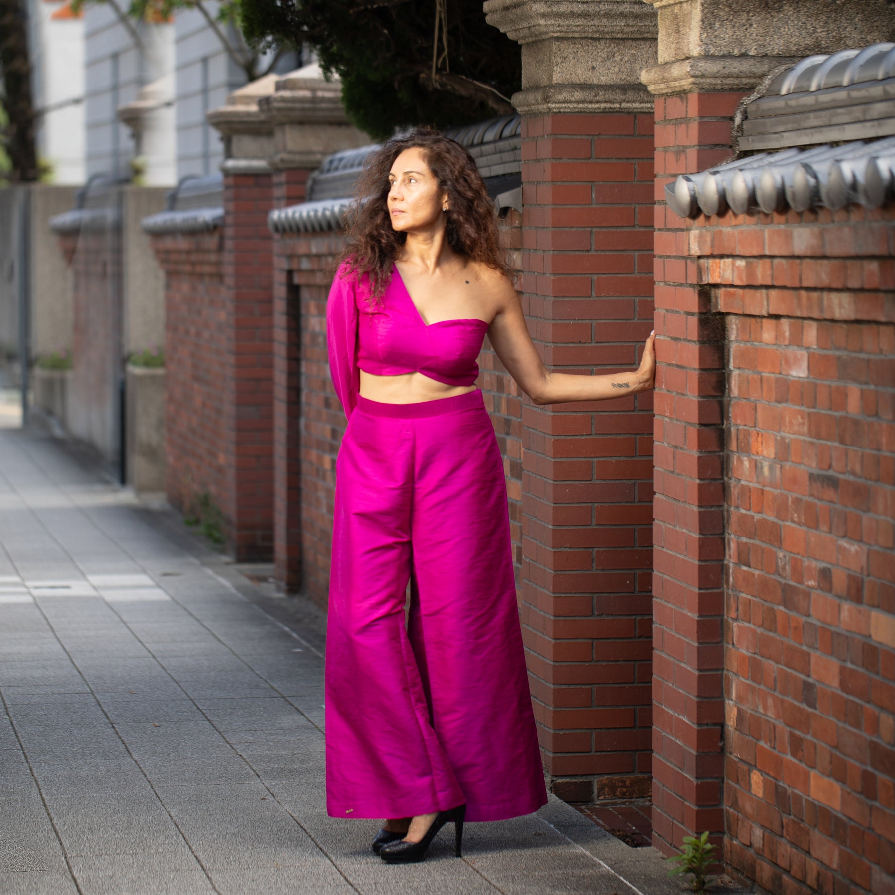 Meera Silk Coord set - Pink