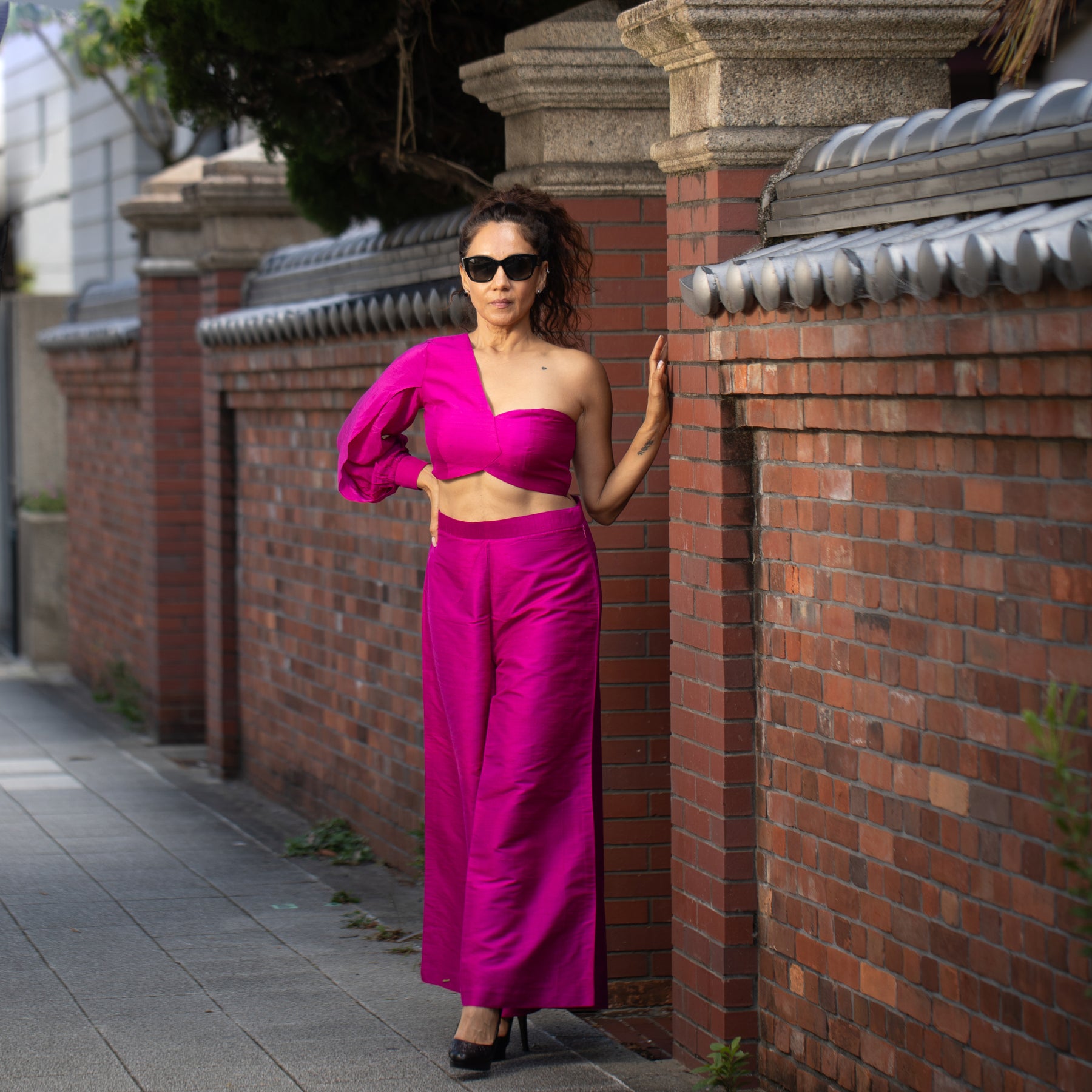 Meera Silk Coord set - Pink