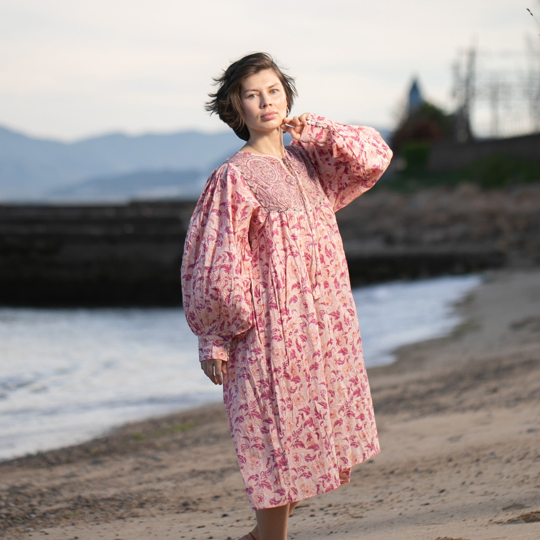 Aria Midi Dress - Pink