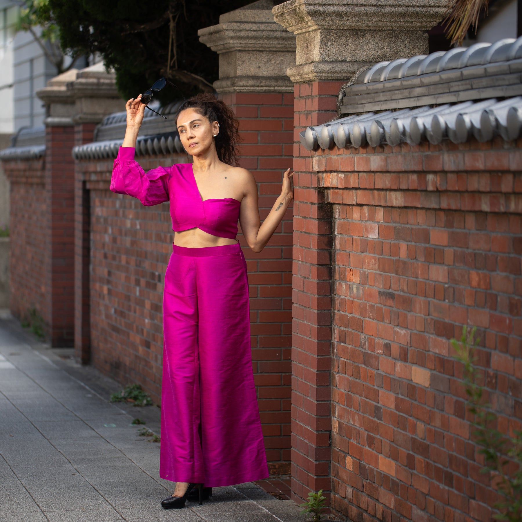 Meera Silk Coord set - Pink