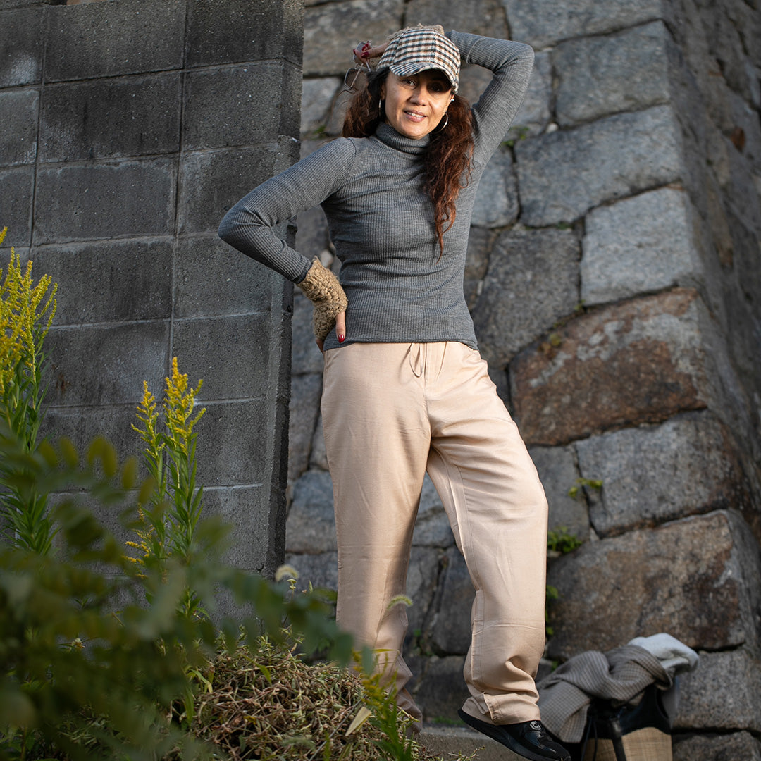 Rasa Drawstring Pants - Beige