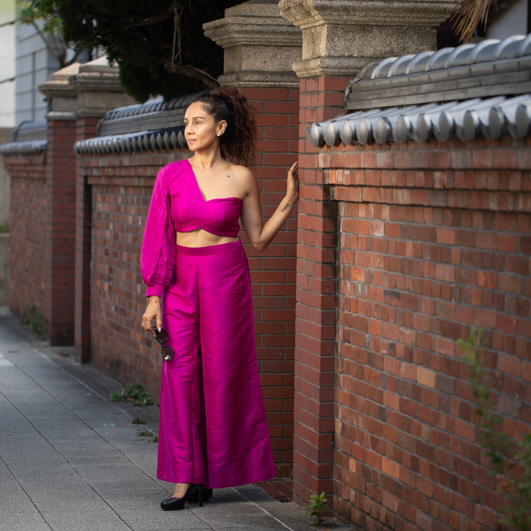 Meera Silk Coord set - Pink