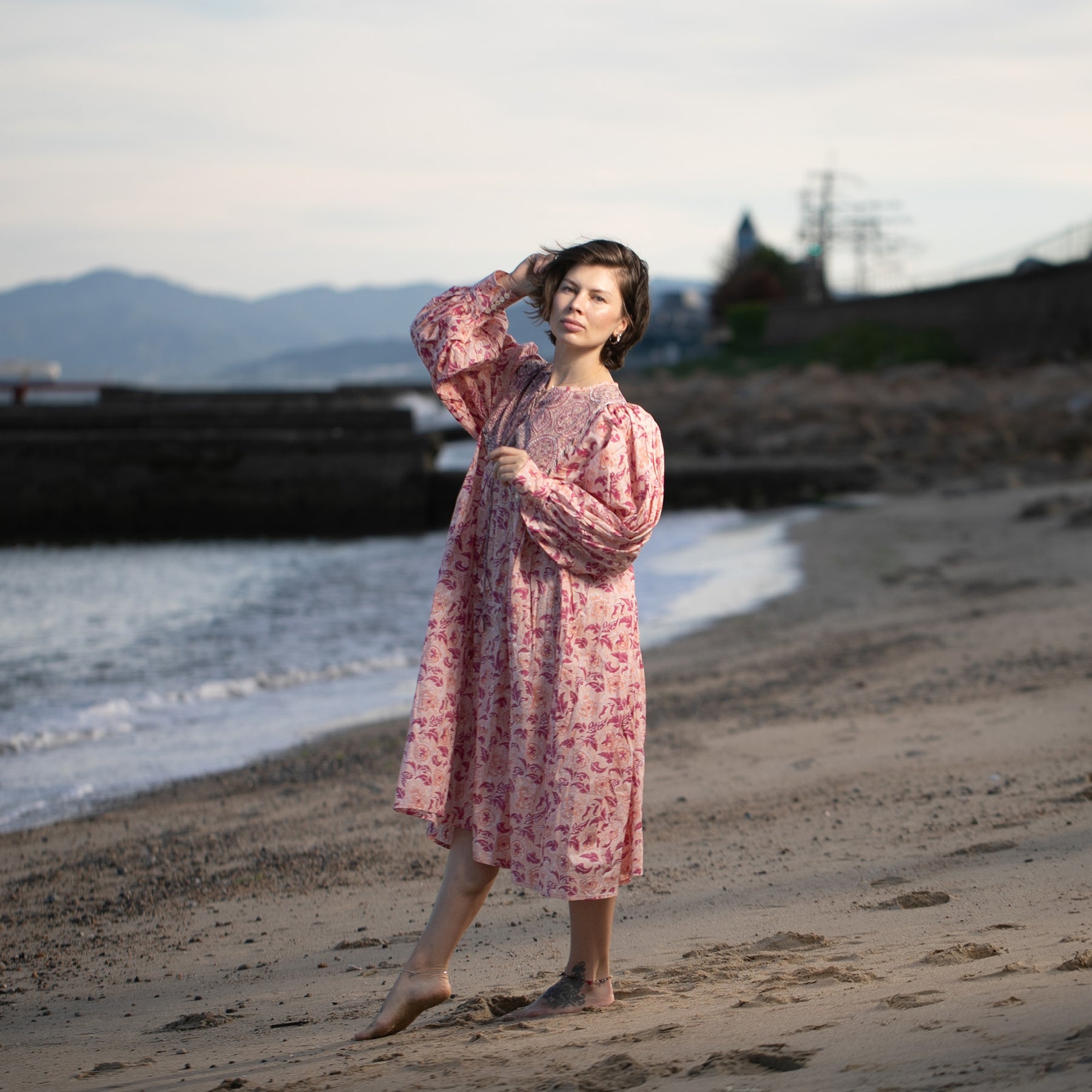 Aria Midi Dress - Pink