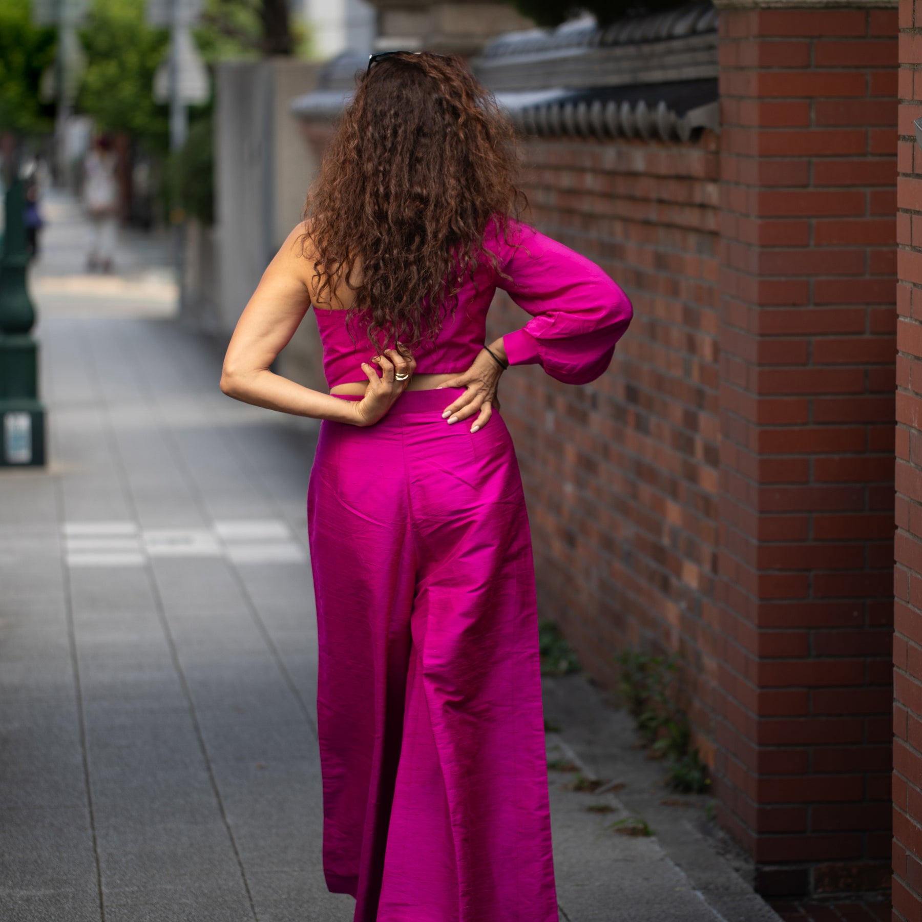Meera Silk Coord set - Pink