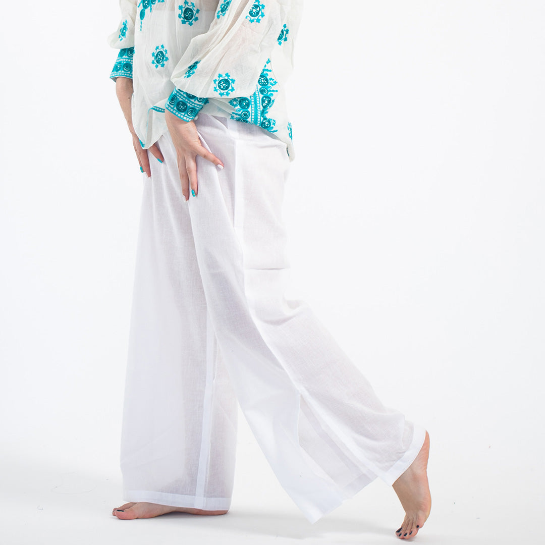 Slit Pants - White