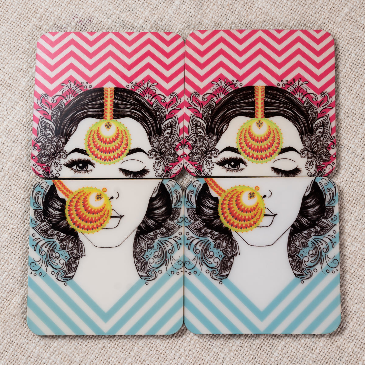Womaniya Coasters – Set of 4