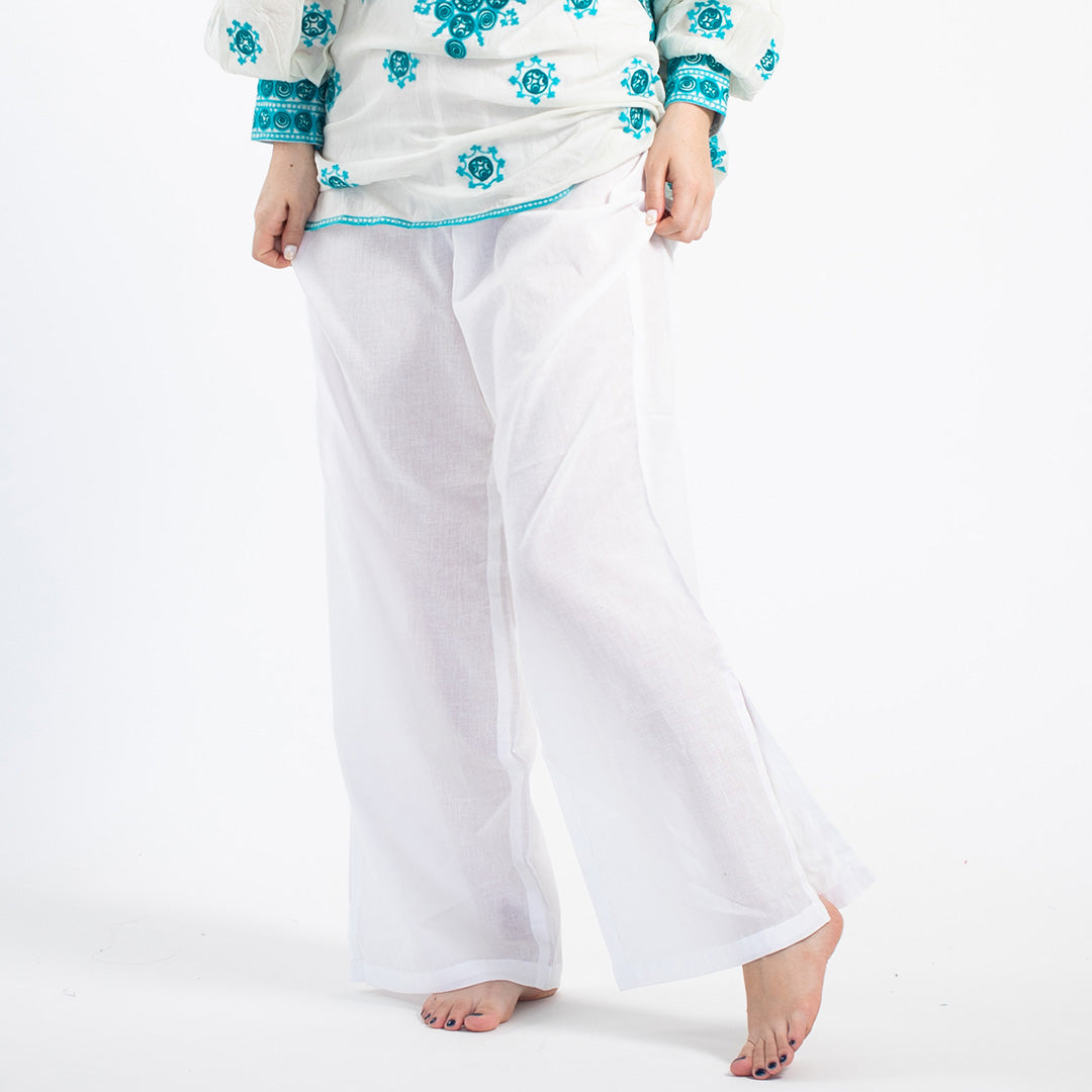 Slit Pants - White