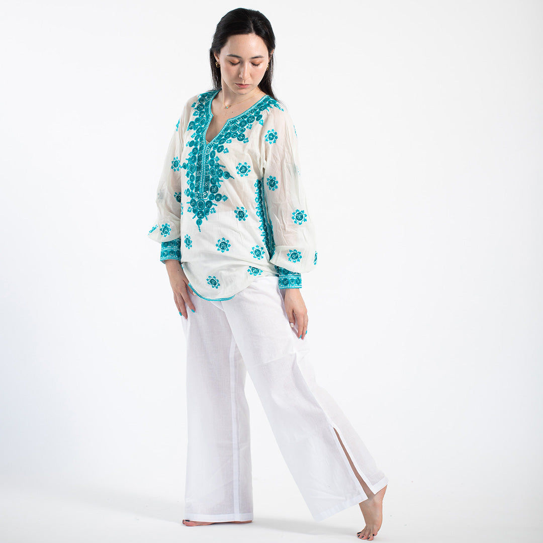 Slit Pants - White