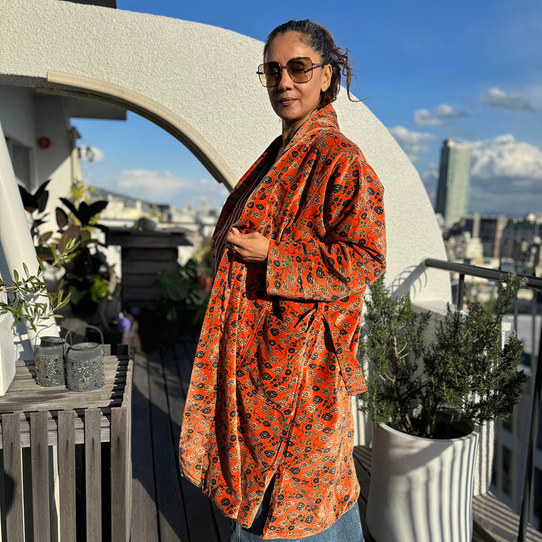 Zeenat Robe - Orange