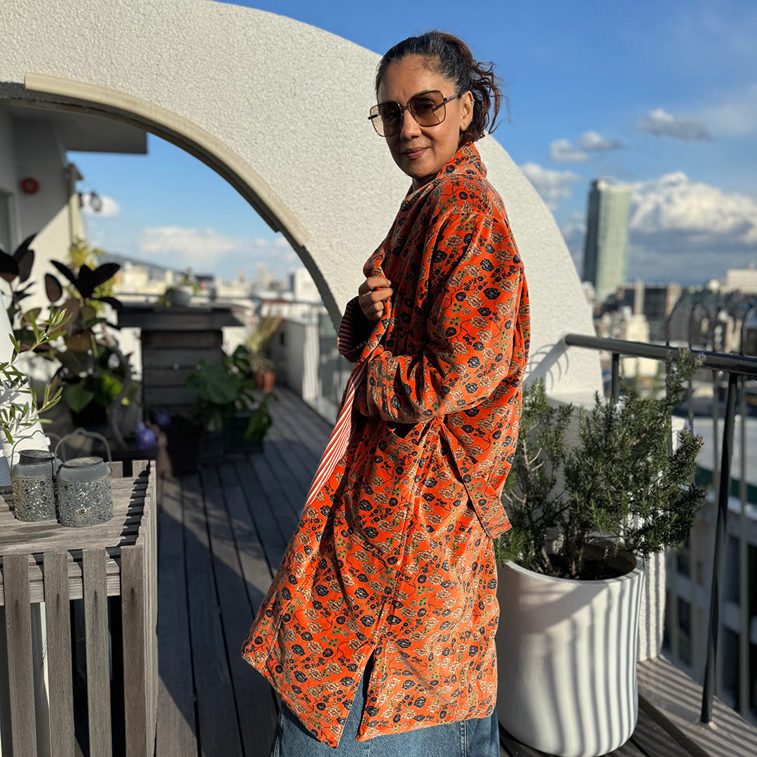 Zeenat Robe - Orange