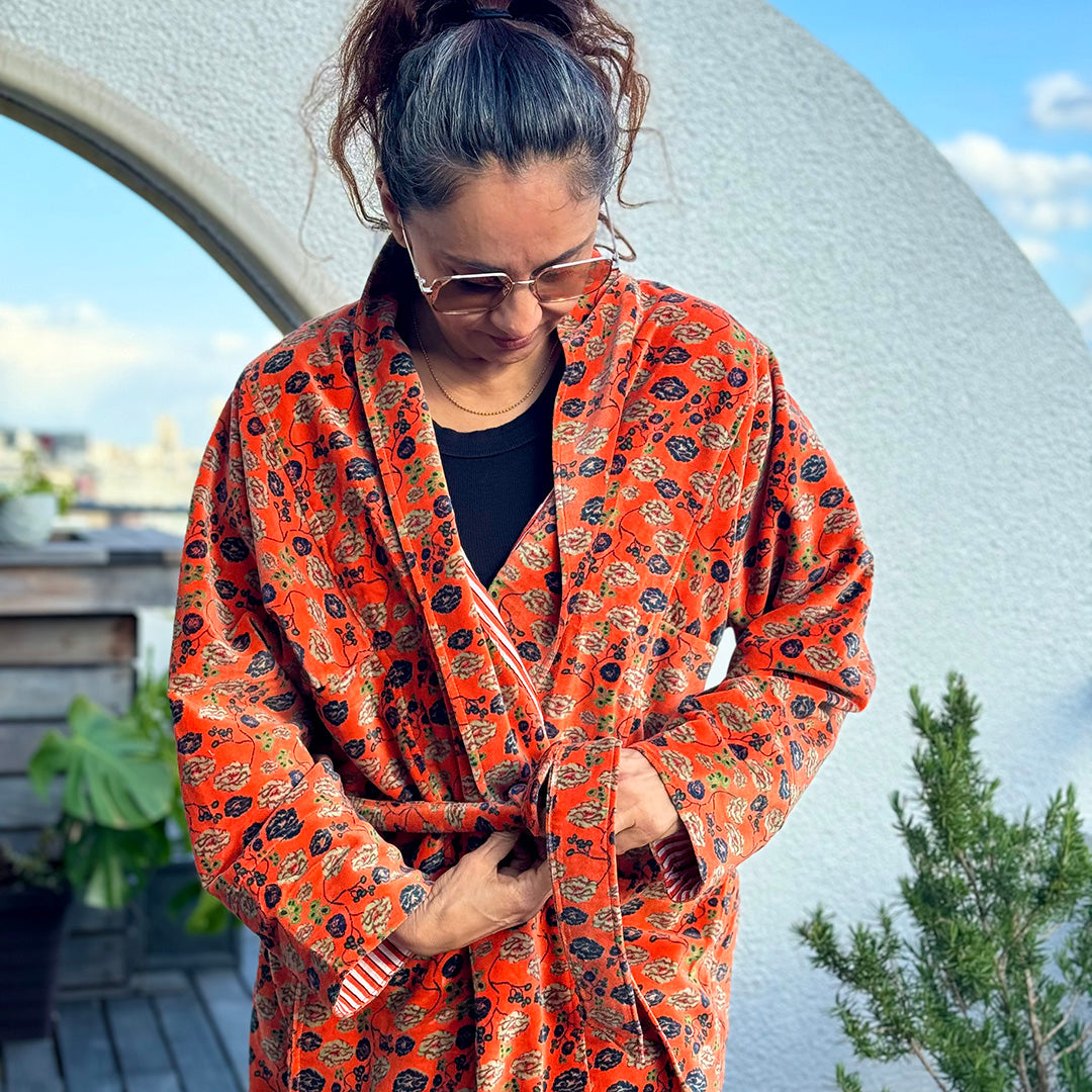 Zeenat Robe - Orange
