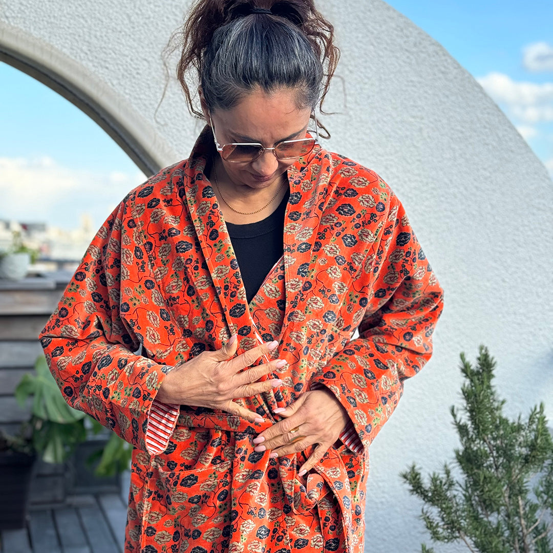 Zeenat Robe - Orange