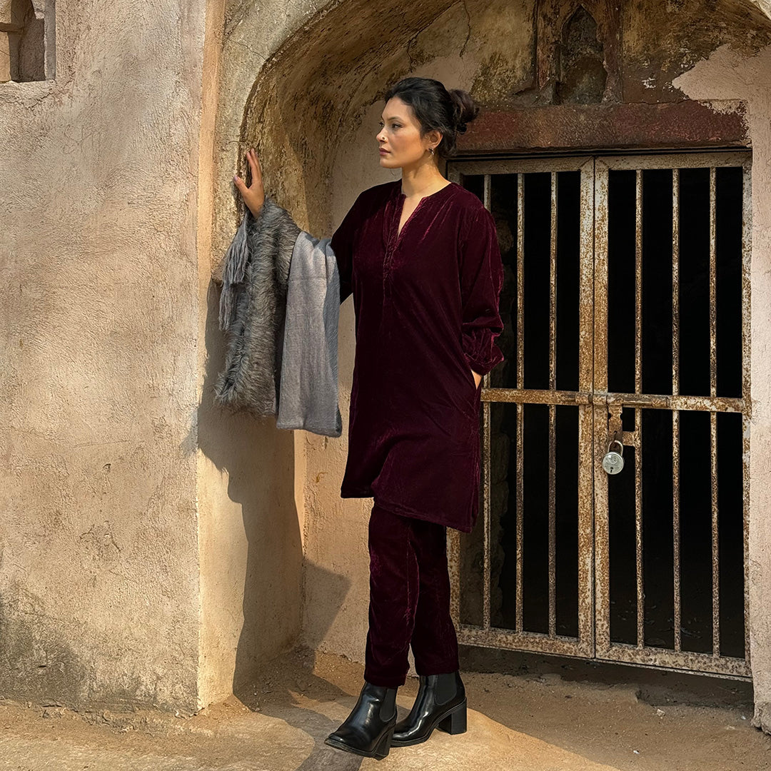 Kaira Coord Set - Wine