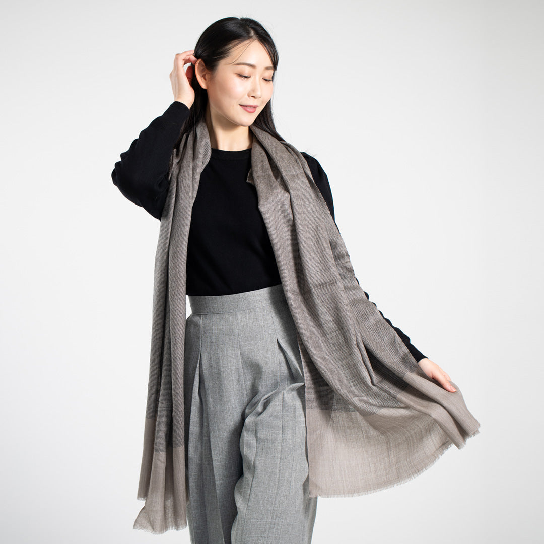 Indian Cashmere Scarf - Grey