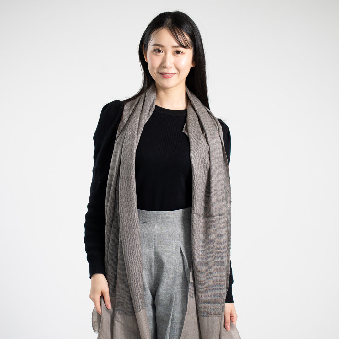 Indian Cashmere Scarf - Grey