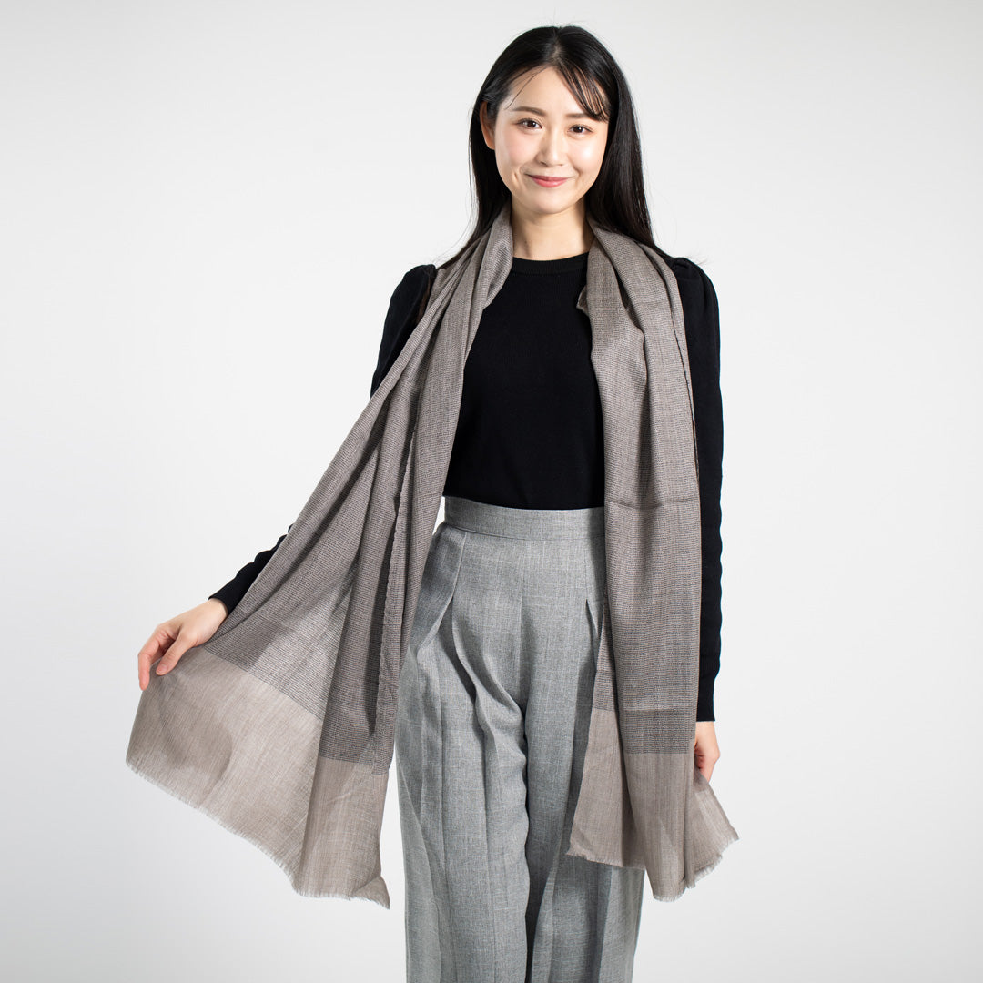Indian Cashmere Scarf - Grey