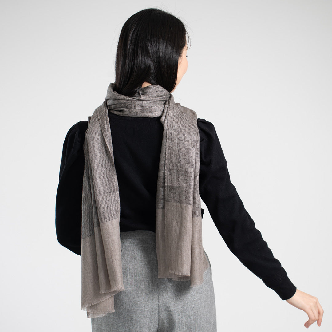 Indian Cashmere Scarf - Grey