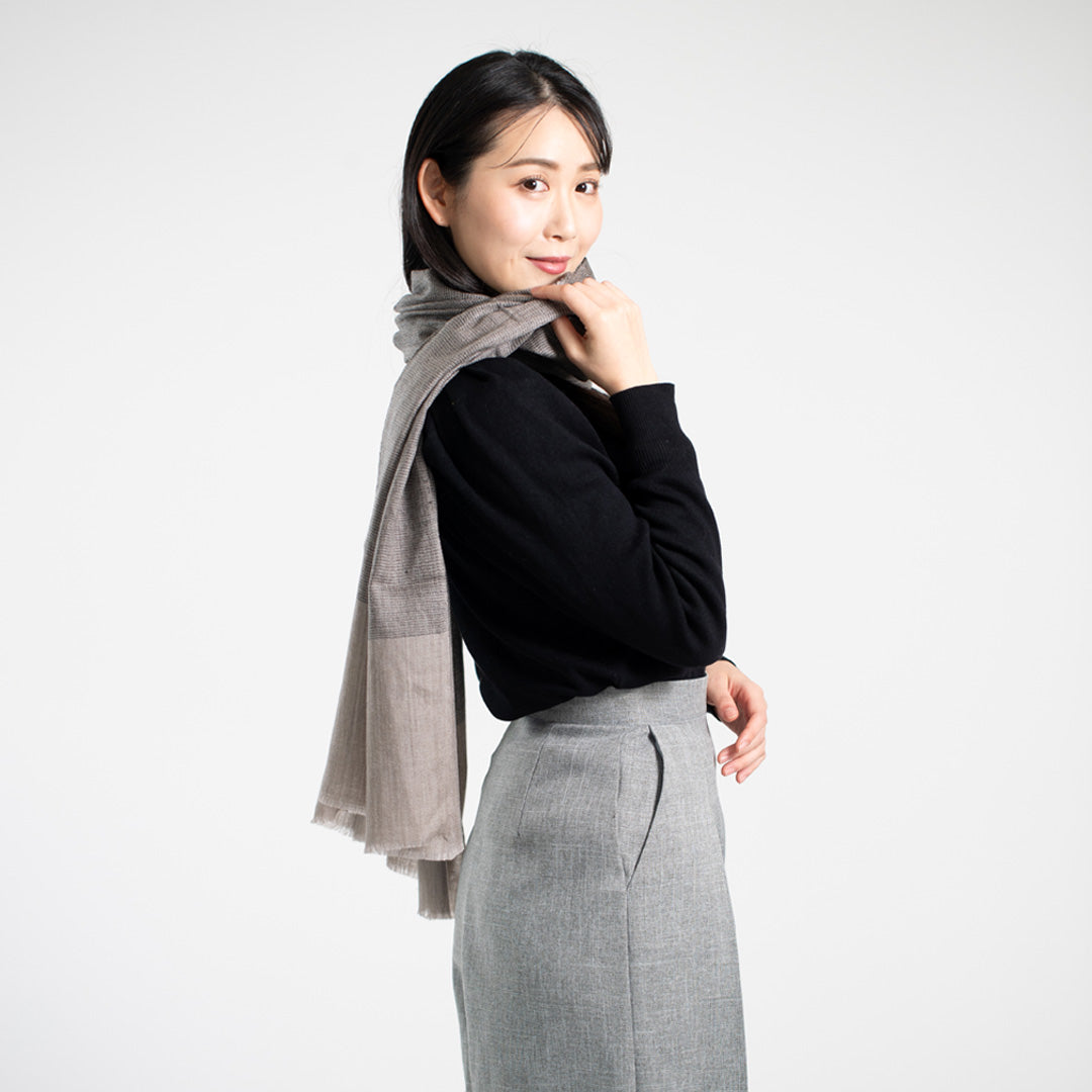Indian Cashmere Scarf - Grey