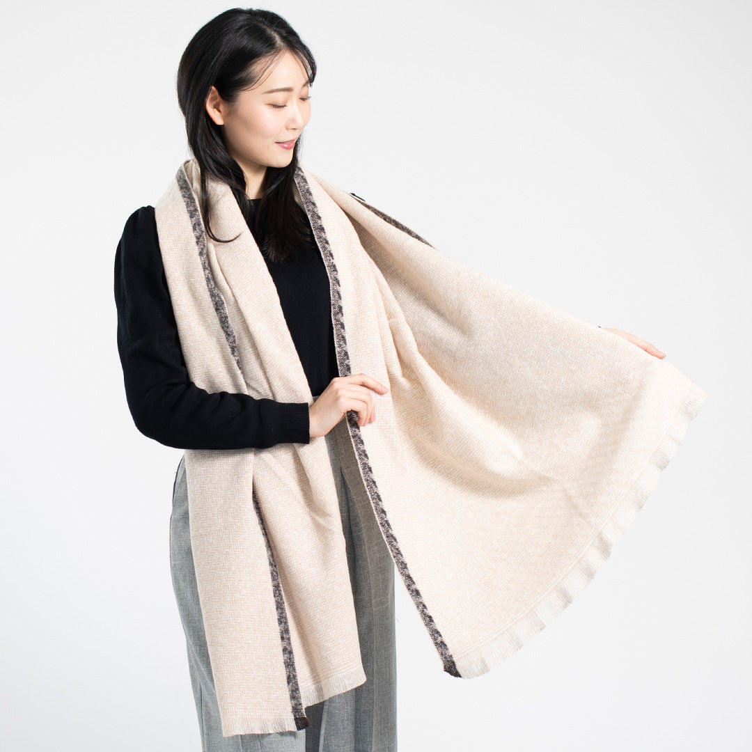 Indian Yak wool Scarf - Beige