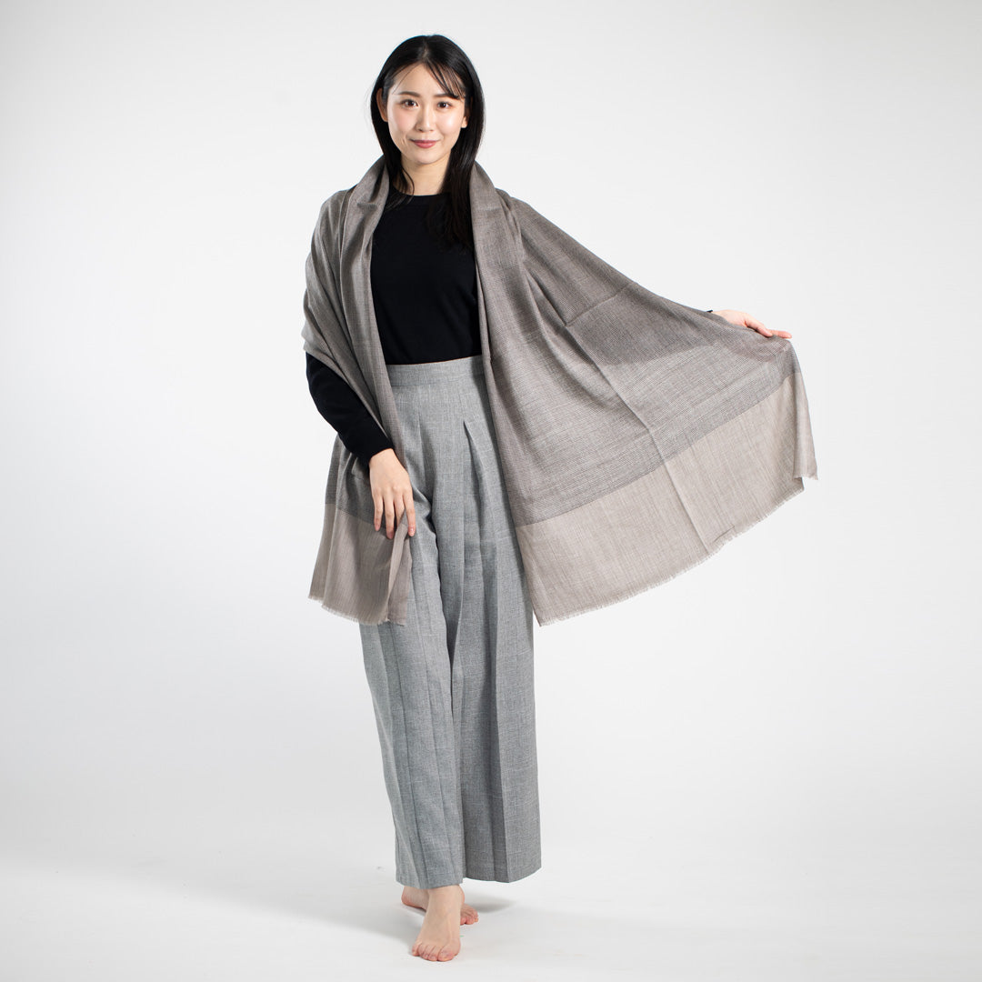 Indian Cashmere Scarf - Grey
