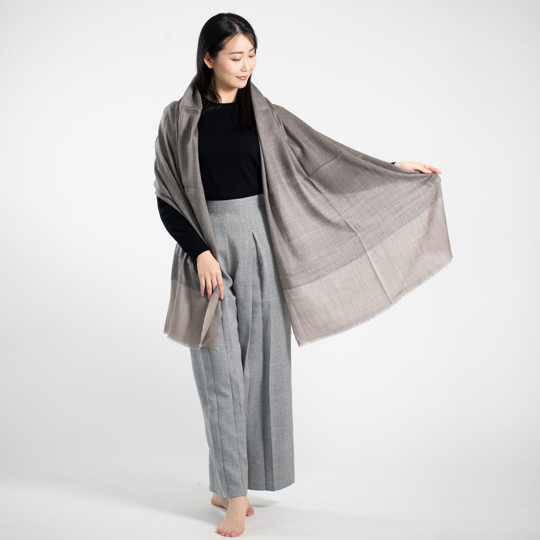 Indian Cashmere Scarf - Grey