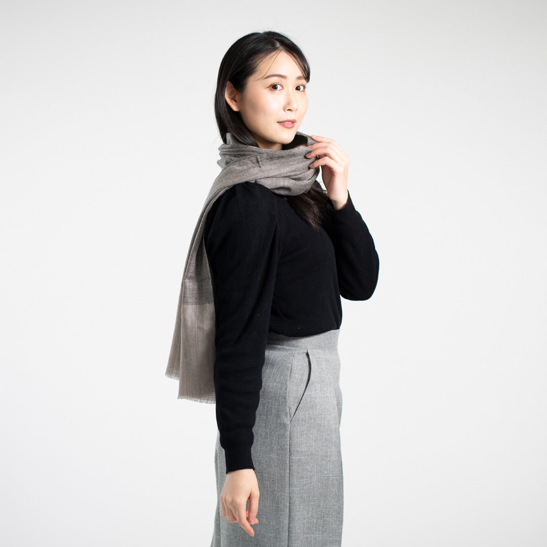 Indian Cashmere Scarf - Grey