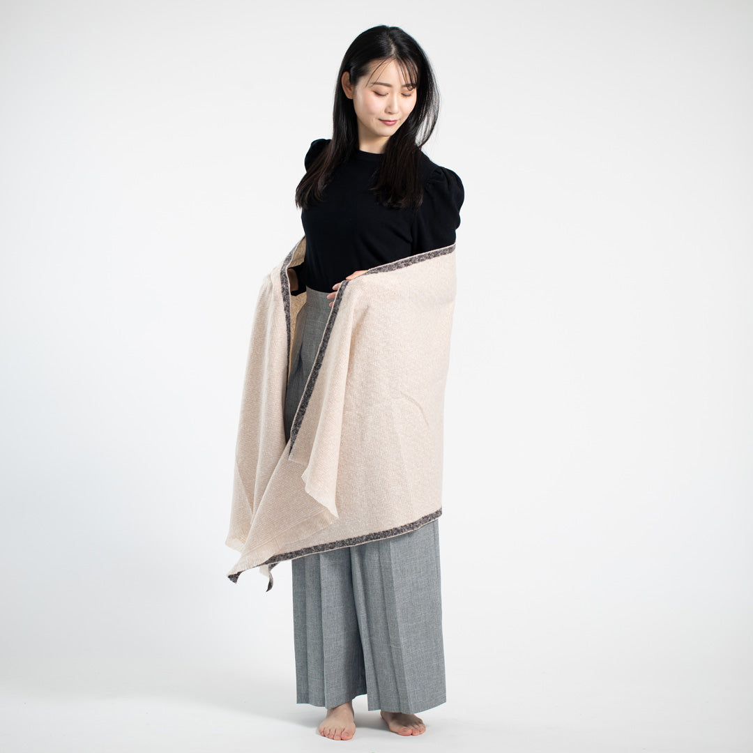 Indian Yak wool Scarf - Beige