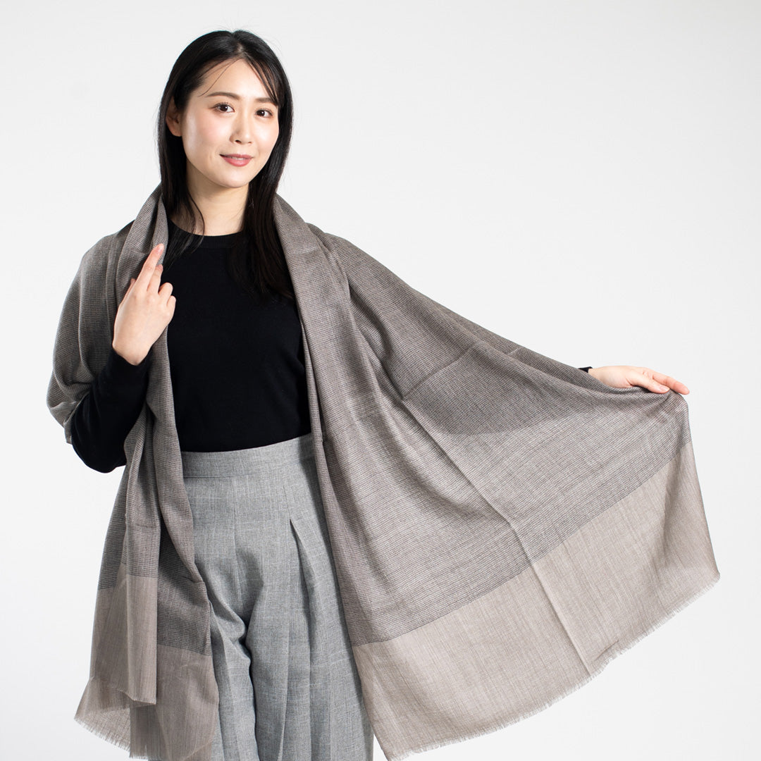 Indian Cashmere Scarf - Grey