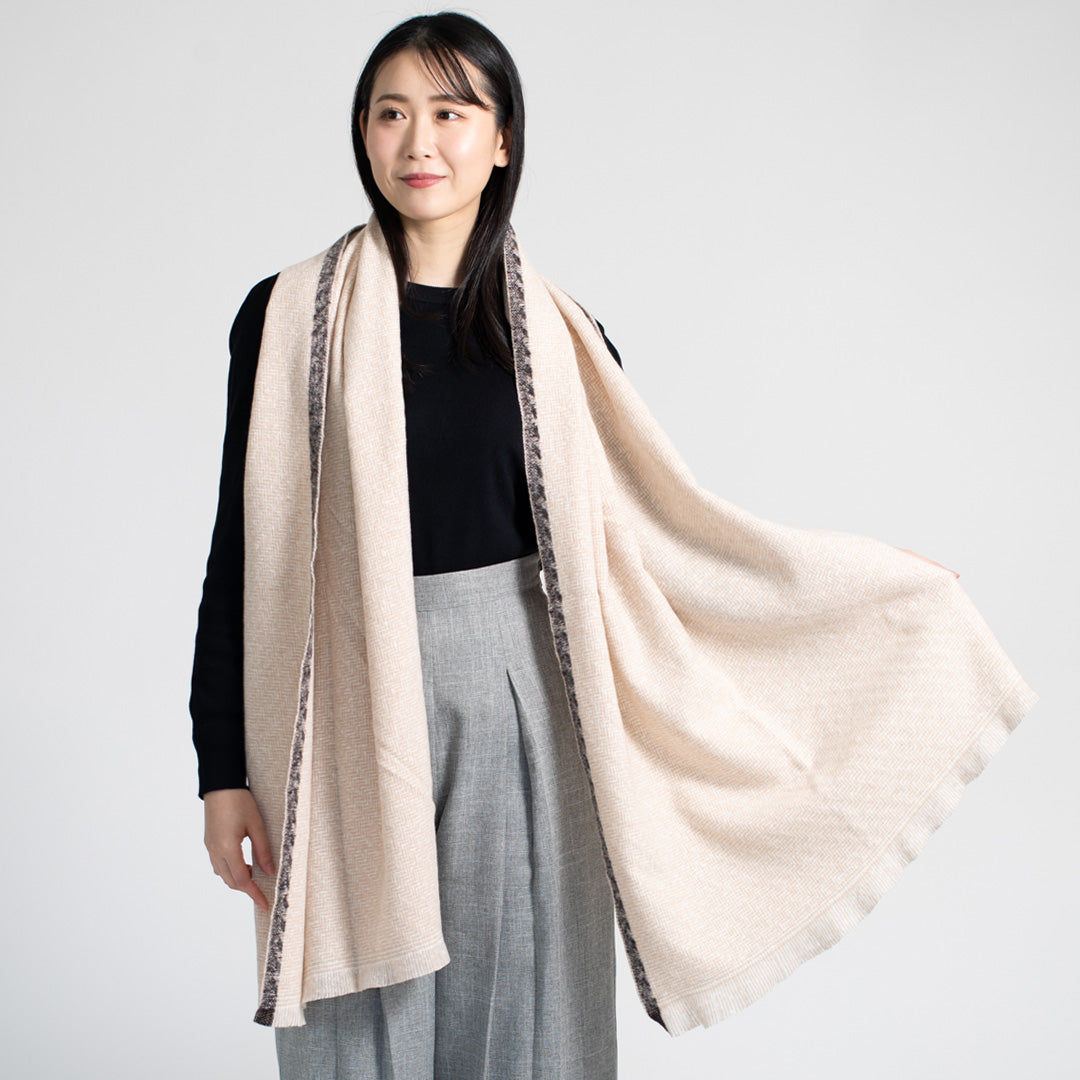 Indian Yak wool Scarf - Beige