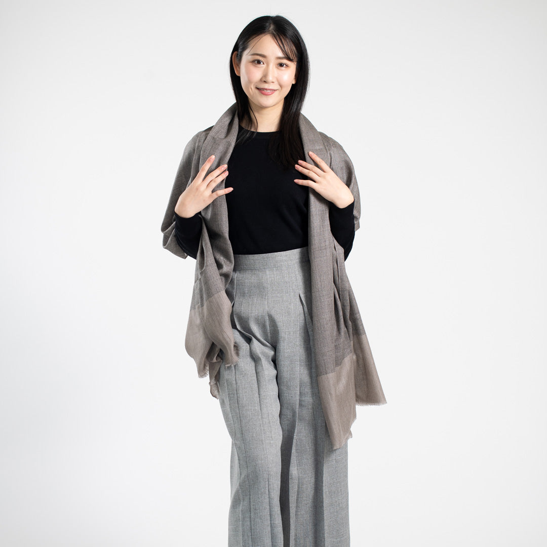 Indian Cashmere Scarf - Grey