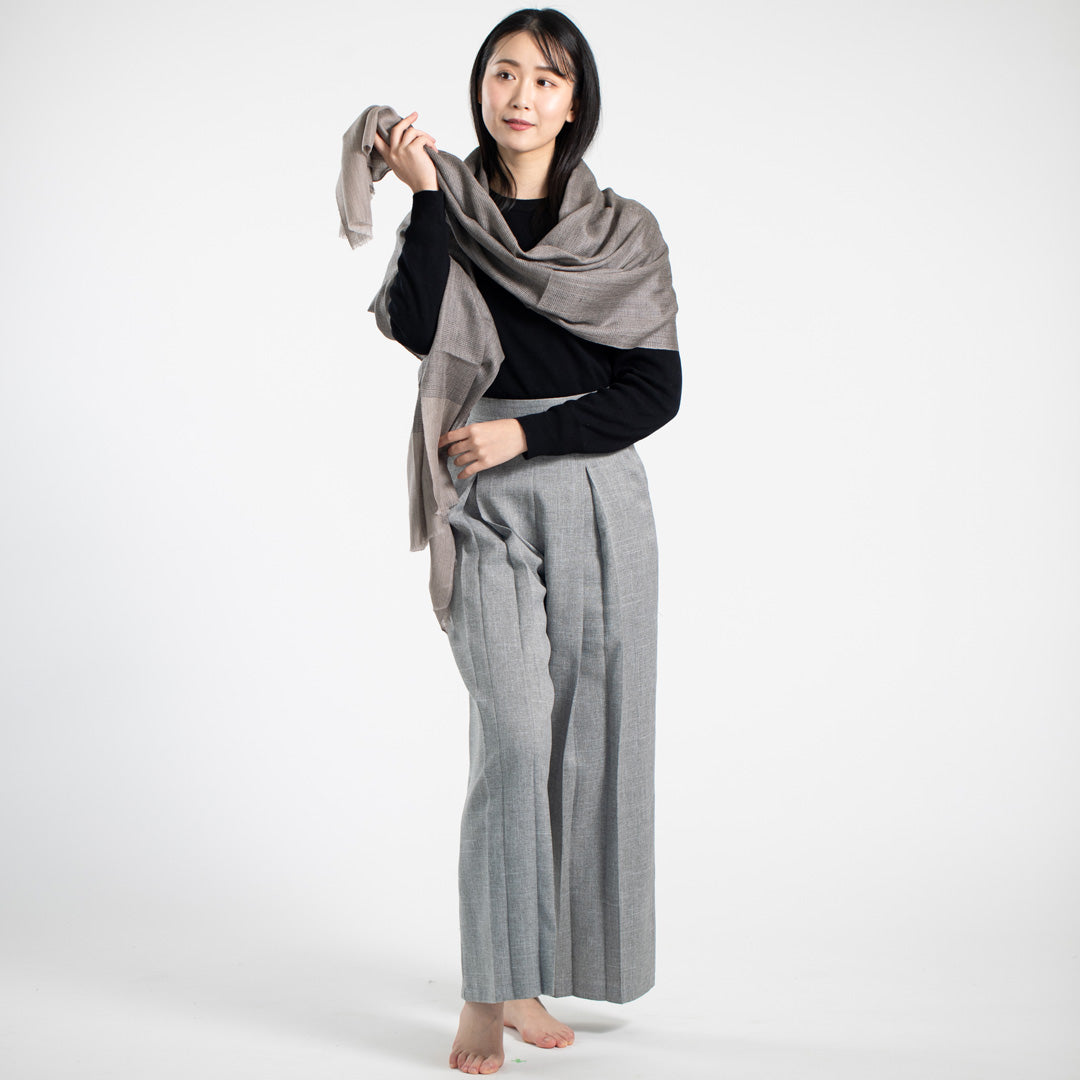Indian Cashmere Scarf - Grey