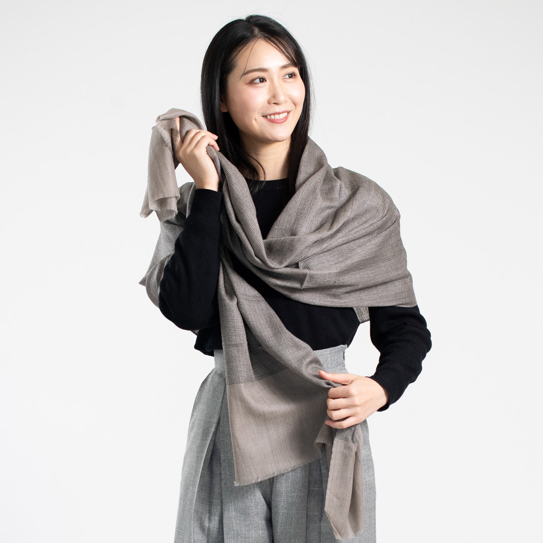 Indian Cashmere Scarf - Grey