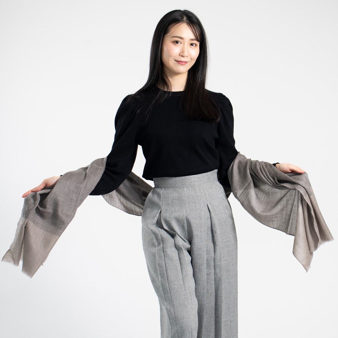 Indian Cashmere Scarf - Grey