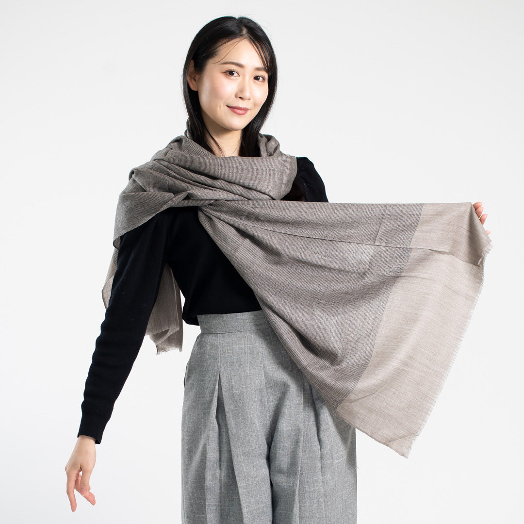 Indian Cashmere Scarf - Grey