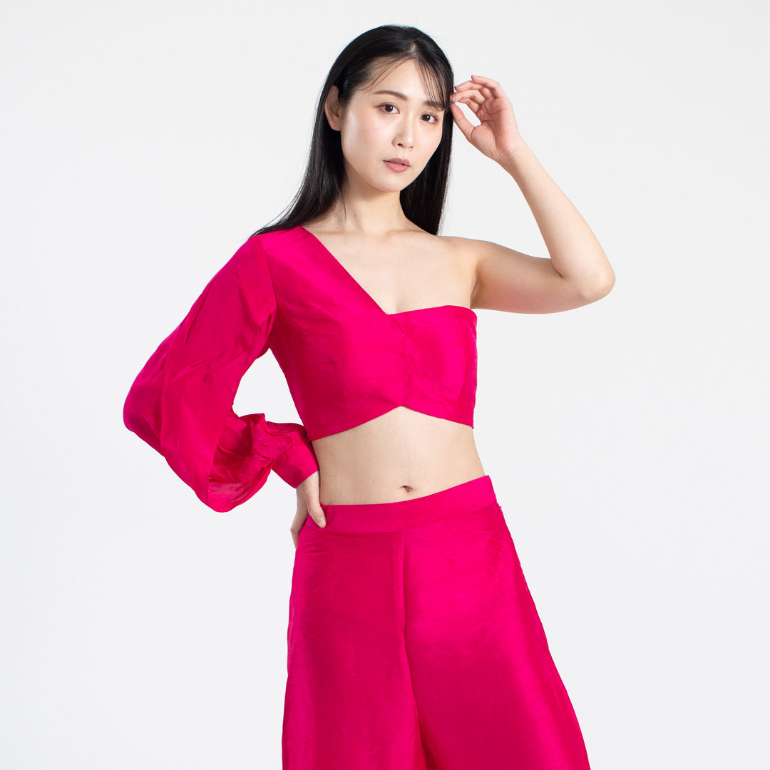 Meera Silk Coord set - Pink