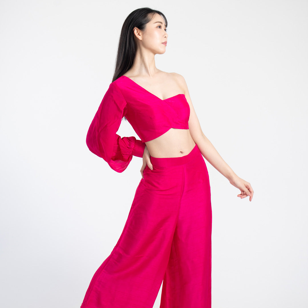Meera Silk Coord set - Pink
