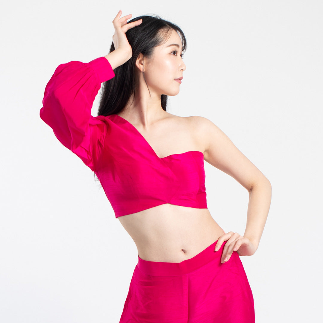 Meera Silk Coord set - Pink