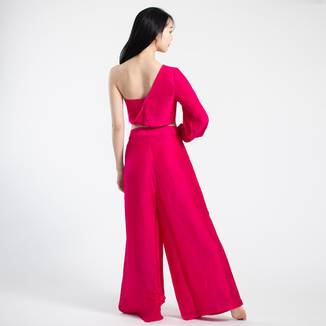 Meera Silk Coord set - Pink