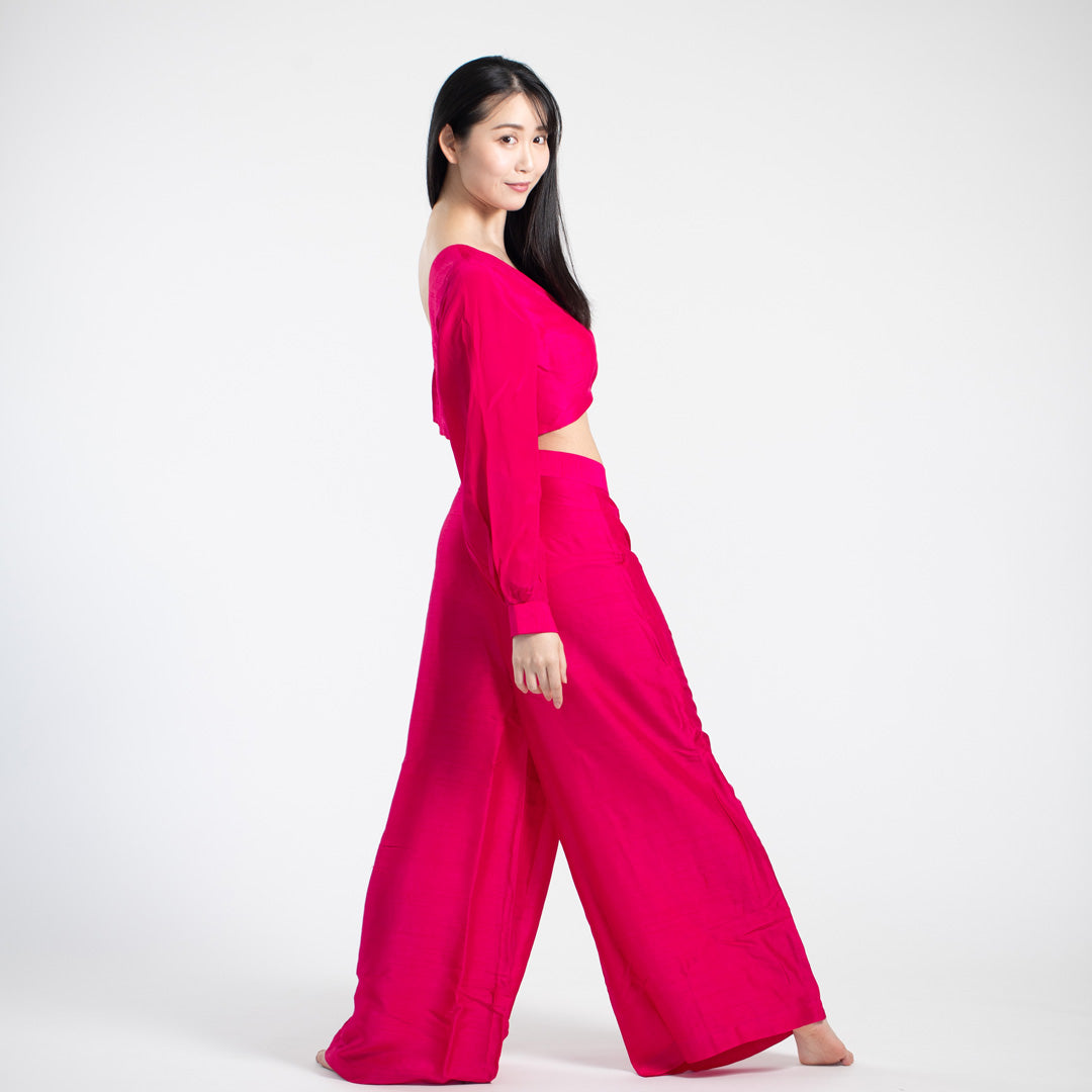 Meera Silk Coord set - Pink